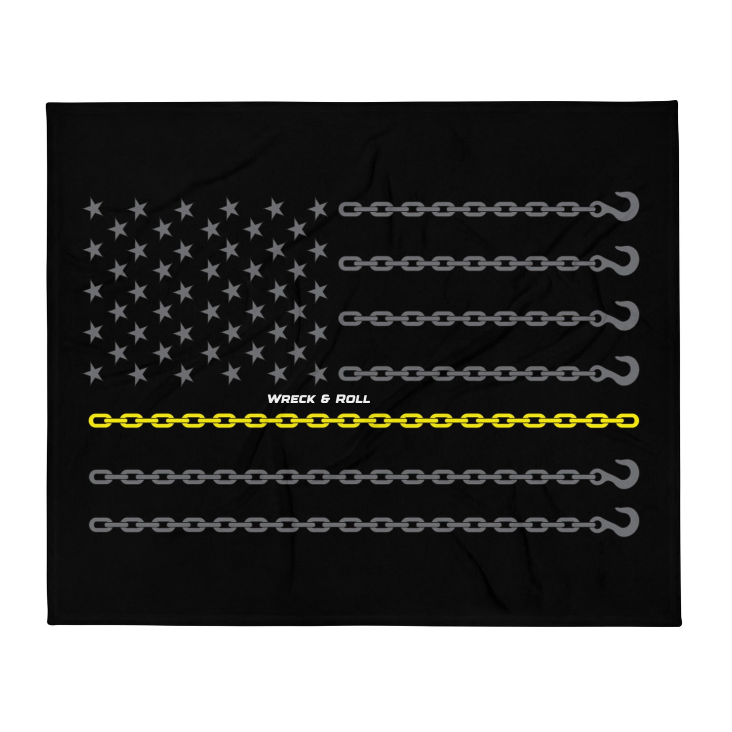 Slow Down Move Over Chain Flag Throw Blanket