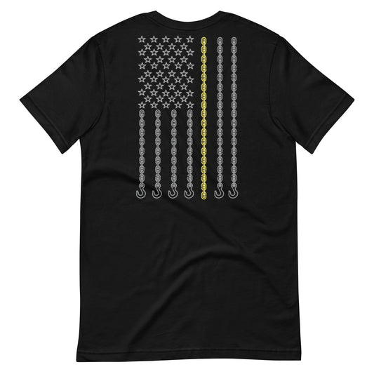 Slow Down Move Over Chain Flag Unisex t-shirt
