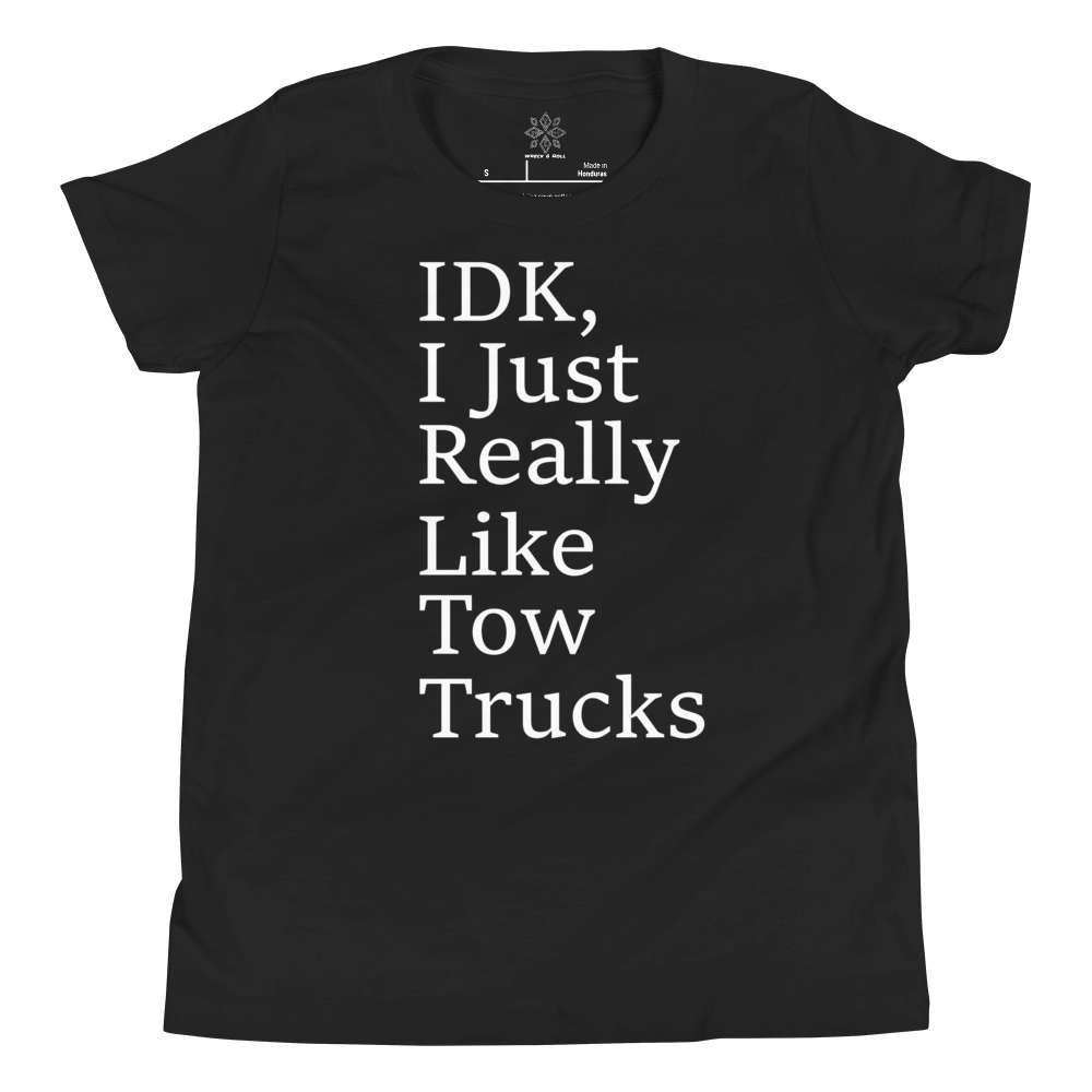 I Just Really Like Tow Trucks Youth Short Sleeve T-Shirt