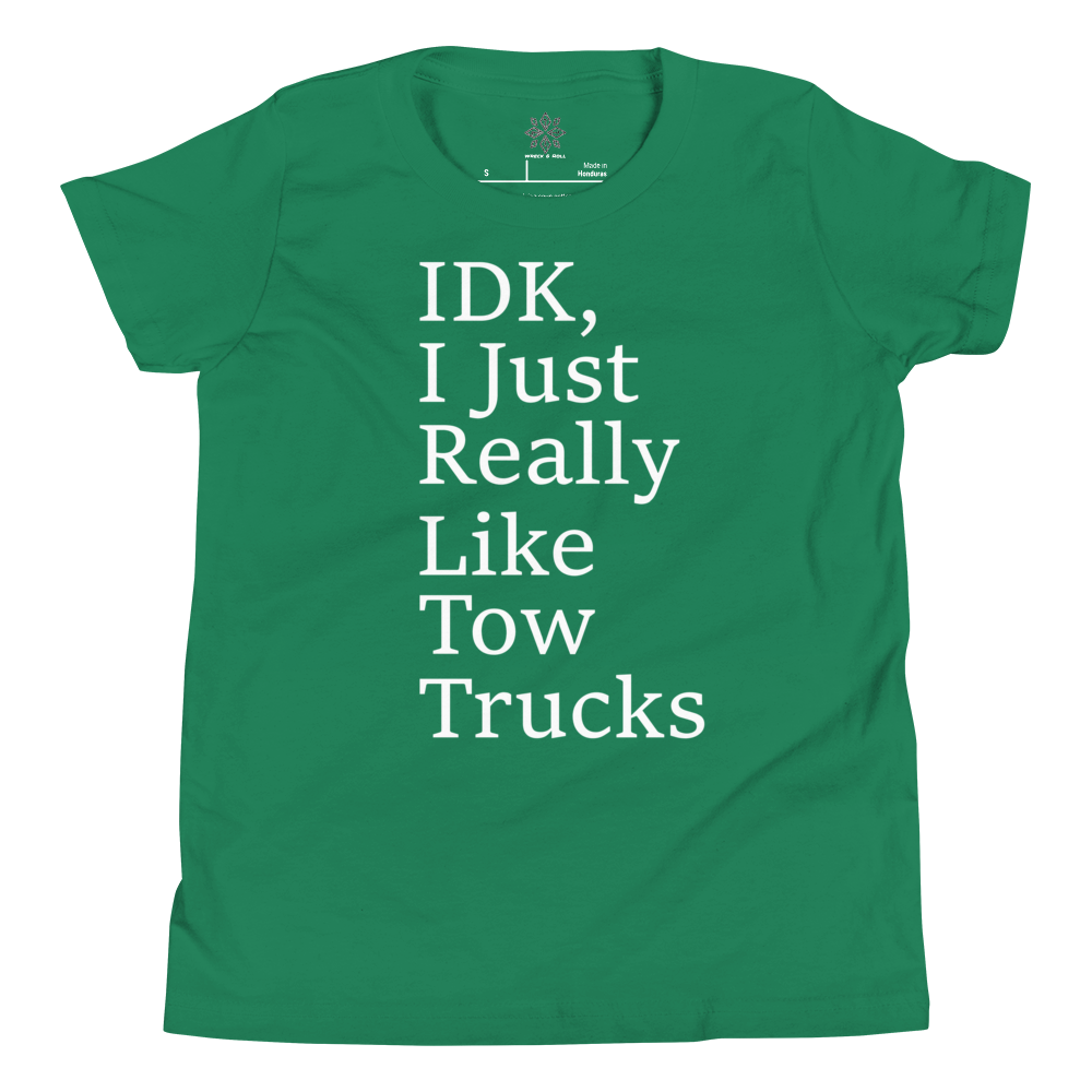 I Just Really Like Tow Trucks Youth Short Sleeve T-Shirt
