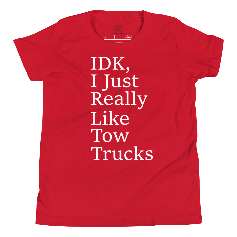 I Just Really Like Tow Trucks Youth Short Sleeve T-Shirt