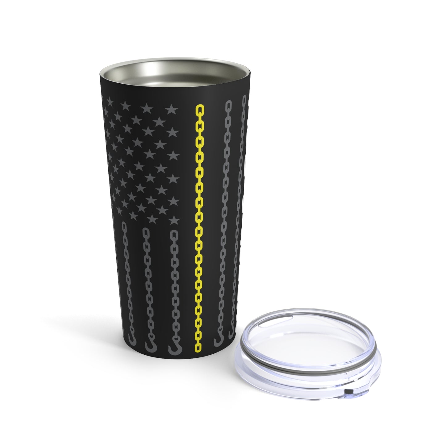 Slow Down Move Over Chain Flag Tumbler 20oz