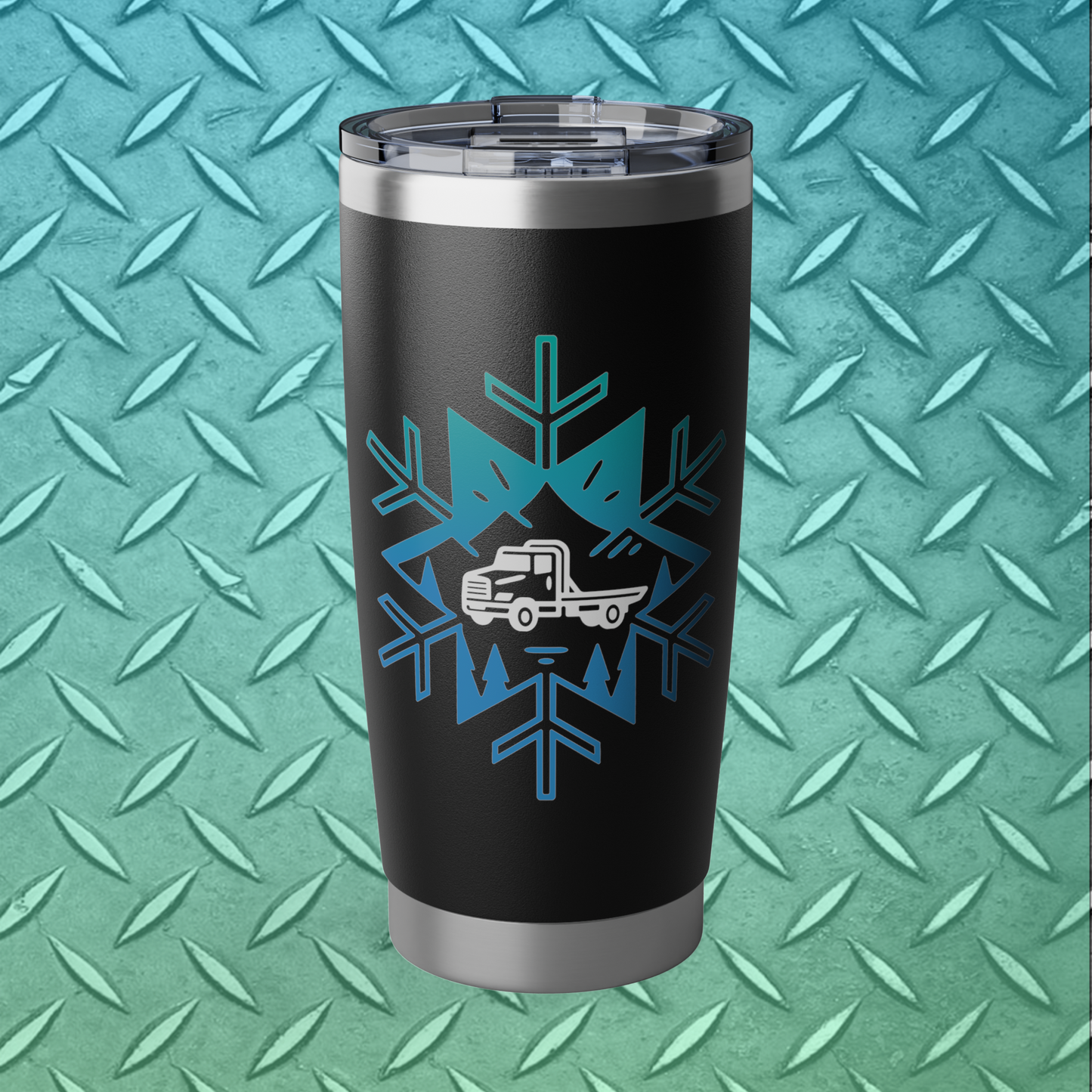 Flatbed Snowflake 20 Oz Tumbler