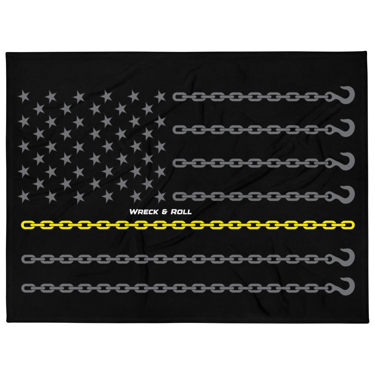Slow Down Move Over Chain Flag Throw Blanket