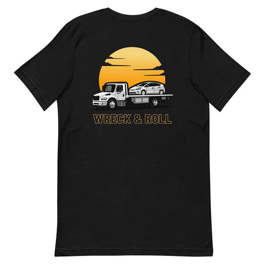 Yellow Sky Flatbed Tow Truck Unisex t-shirt