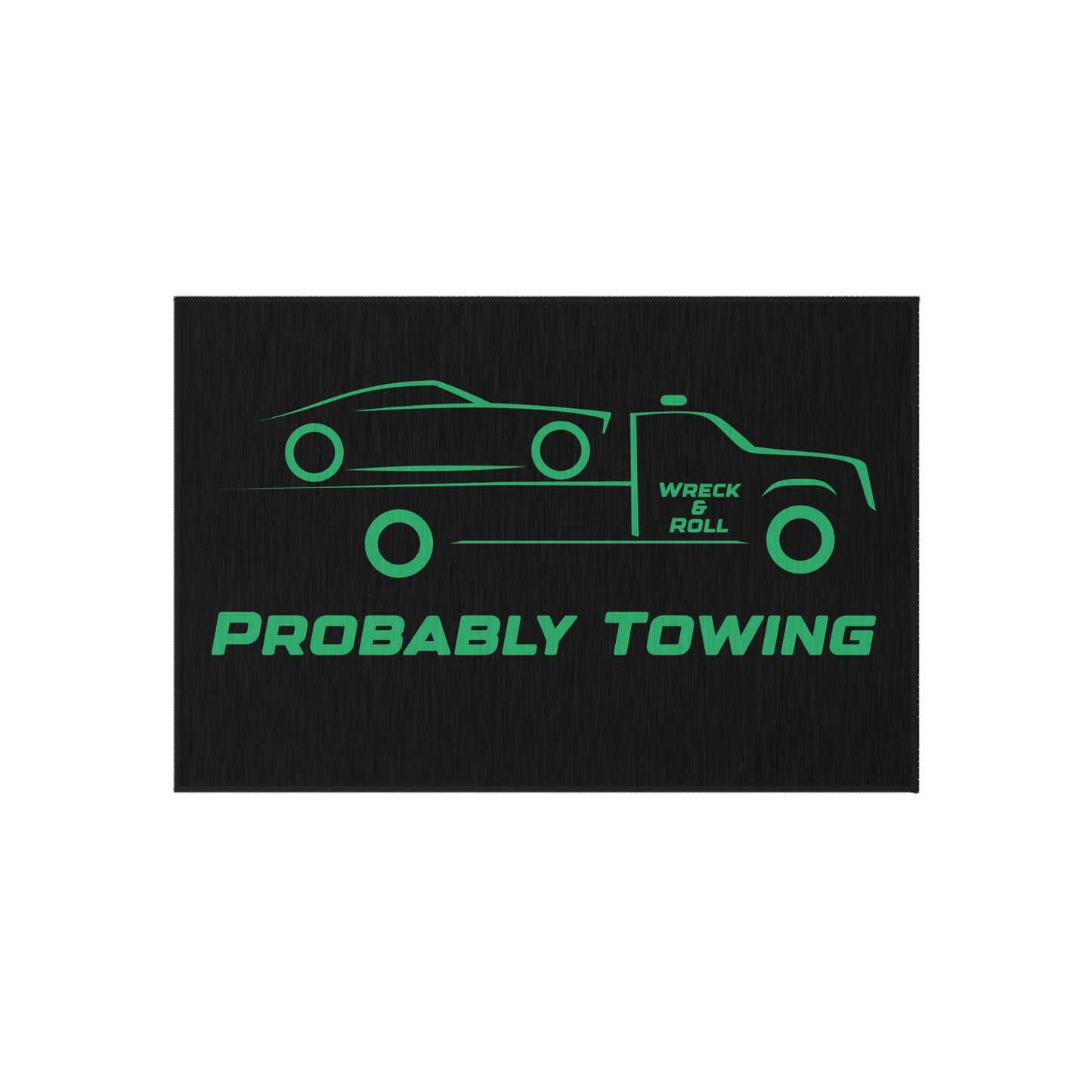 Probably Towing Flatbed Outdoor Rug