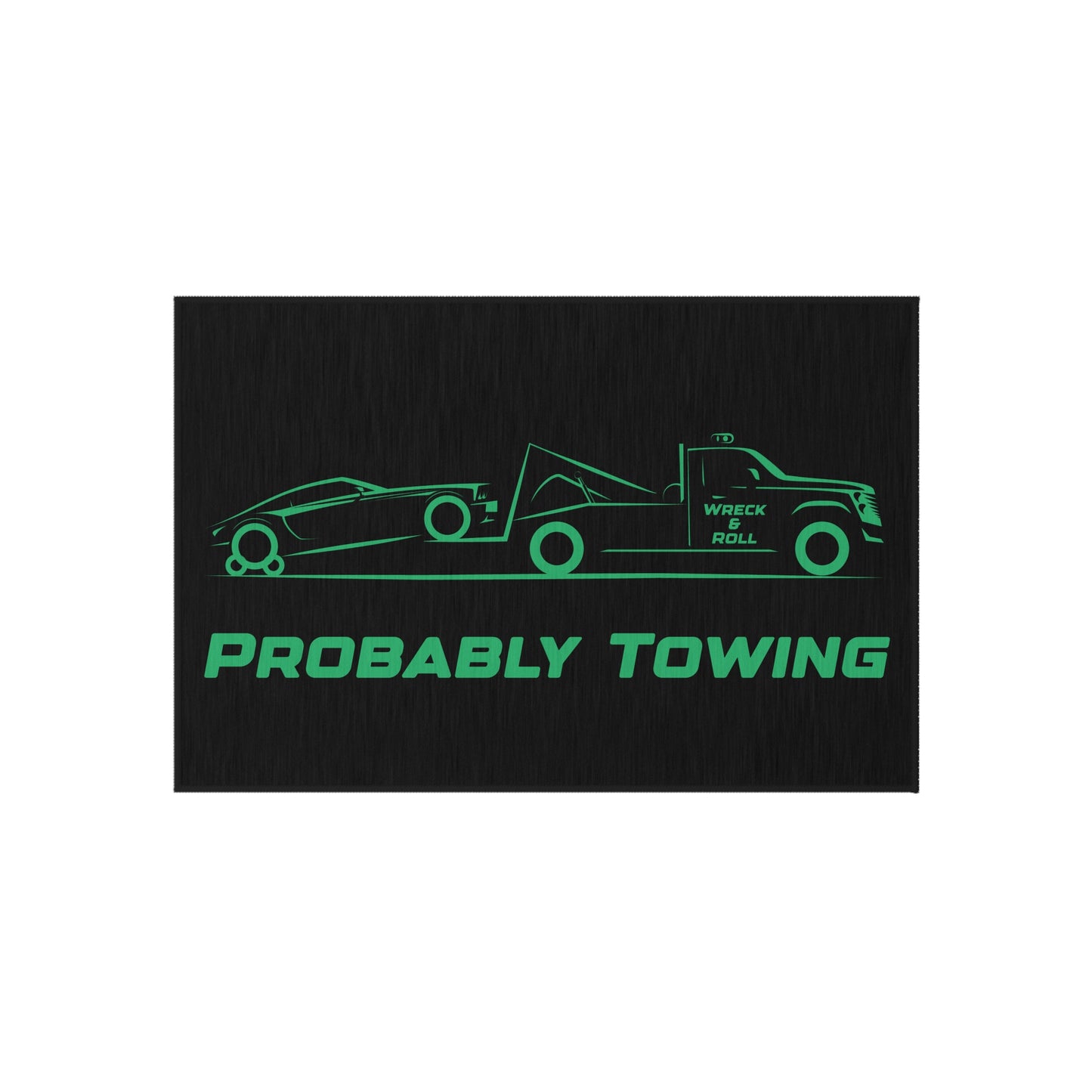 Probably Towing Wrecker Outdoor Rug