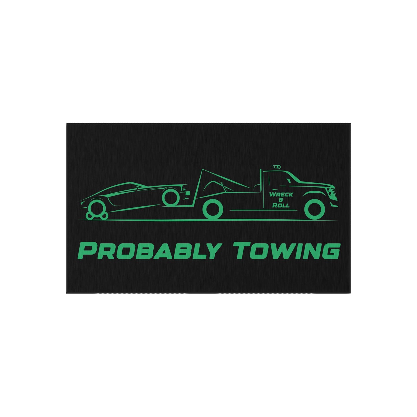 Probably Towing Wrecker Outdoor Rug
